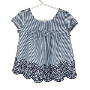 Vineyard Vines Blue and White Striped Kids Blouse